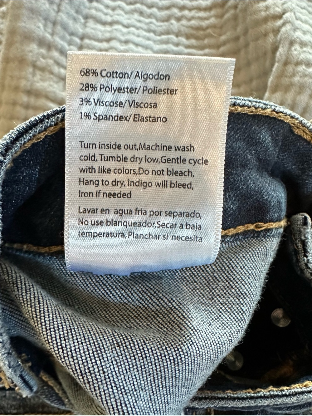 Risen High-Rise Dark Blue Denim Button-Front Women’s Shorts - Picture 5 of 5